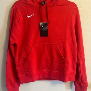 NWT Nike Womens University Red Club Fleece Hoodie/ Dri-fit Pants Set Size Medium